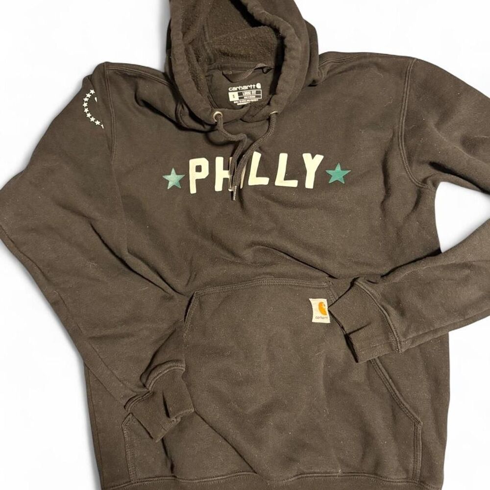 Carhartt Men's Brown and Black Hoodie